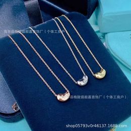 Designer's High version Brand 925 sterling silver 18K gold-plated bean necklace minimalist Acacia collarbone chain