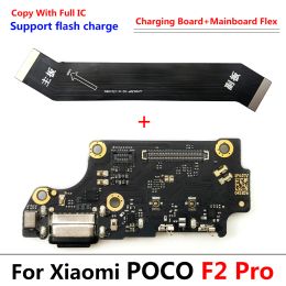 1pcs USB Charger Charging Port For Xiaomi Poco F2 Pro X4 Pro 5G M4 Pro 4G X5 Pro Poco M5S Dock Connector Mic Board Flex Cable
