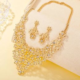 3pcs/set Luxury Hot Sale Women Bridal Elegant Wedding Party Pearl Necklace Earrings Jewelry Set Banquet Gift