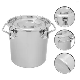 Storage Bottles Stainless Steel Sealed Bucket Milk Can Tote Jug Beer Chiller Grease Pail Dried Fruit Jar Tea Food