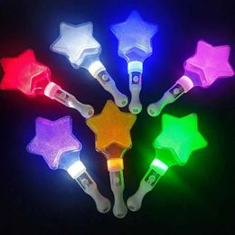 LED Toys A pleasant Pentagram star light LED bar concert to add the new Cheer ball interesting three tooth lights to a lot of fun Q240524