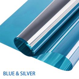 Window Stickers Width 40/50/60/70/80/90 By 500 Cm One Way Mirror Film Self-adhesive Reflective Privacy Glass Tint Heat Control Solar
