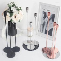 Candle Holders 3pcs Set Metal Luxury Candlestick Fashion Wedding Stand Exquisite Candelabra Table Home Decor