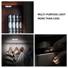 Car Interior Dome Light Finger Touch Sensor Mini LED Reading Lamp Car Roof Magnets USB Charging Atmosphere Lamp