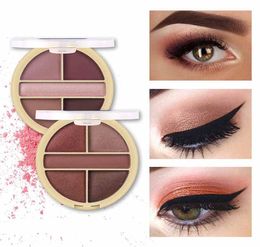 MISS ROSE 5 Color Glitter Matte Eye shadow Palette Makeup Glitter Pigment Eyeshadow Palette8226477