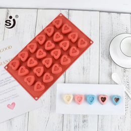 Baking Moulds Love Heart Shape 24 Cavity Chocolate Mould Silicone Candy For Cake Decorating CIQ Eco-Friendly