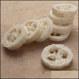 Soap Dishes Above 6Cm-8Cm Wide1.25-1.4Cm Thick Natural Loofah Luffa Loofa Slice Shand Made Diy Tools Facial Holder Storage Drop Deli Otqjk