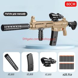 M416 Soft Bullets Toy Gun Manual Shell Ejected Launcher Outdoor Cs Pubg Game Prop Foam Dart Look Real Moive Prop Collection Birthday Gifts for Boys Fidgets Toys
