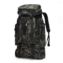 Backpack 80L Camouflage Travel Tactical Nylon Waterproof Hiking Backpacks Camping Hunting Outdoor Sport Man Military Army Bags