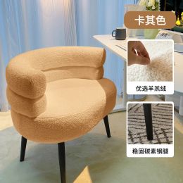 Luxury Cashmere Makeup Chair Nordic Living Room Armchair Home Furniture Leisure Chair Bedroom Computer Sofas Chairs Customised