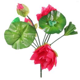 Decorative Flowers Indoor Flower Lotus Fake Artifical Arrangements Household Plastic Decoration Simulation Interior