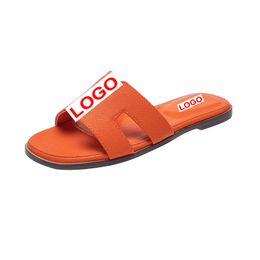 2024-6 Hög kvalitet för kvinnor märke Sandaler Designer tofflor Flat Flip Flops Crocodile Skin Slide Ladies Beach Sandal Summer With Box