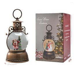 Decorative Figurines Santa Claus Snowman Tree Gift Retro Atmosphere Lights Arrangement Crystal Ball Snowflake Music Box Horse Oil Lamp