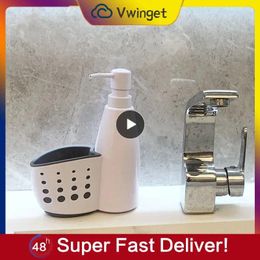 Liquid Soap Dispenser Durable Storage Bottle Easy To Use Bathroom Rack Save Space Drain Frame Convenient Cleaning Supplies Multi-function