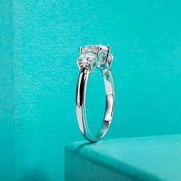 Anujewel 1.6cttw d colore anelli di fidanzamento moissanite per donne 925 sterling argento promesso anelli di nozze