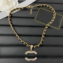 2024Women Necklace Choker Chain Letter 18K Gold Plated Tassel Necklaces Designer Necklace Pendant Jewelry Accessories q13