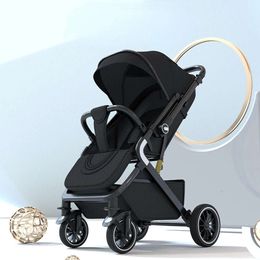 High Landscape Shock absorption Stroller Portable Travel Folding Prams Sit and lie down in both directions Baby carriage L240525