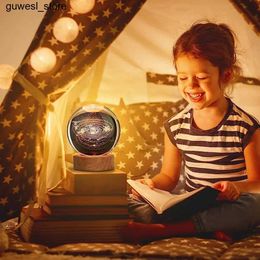 Night Lights USB LED night light Galaxy crystal ball light 3D planetary moon light home decoration S2452410