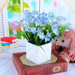 Decorative Flowers Wedding Decoration Artificial Simulation Orchid Fake Plant Plastic For Home Flores Artificiales Craft