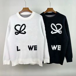 Damenpullover l nach Hause neu gestickte Logo runder Hals Langarmpullover schlank lose obere Qualität