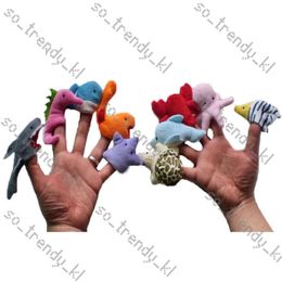 Finger Puppet Ocean Animals Plush Toy For Kid Tell Storey Props Cute Cartoon Sharks Turtles For Early Education Parent& Kids Interactive Christmas Boy& Girl 237