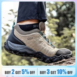 HUMTTO Hiking Shoes Mens Luxury Designer Winter Climbing Trekking Sneakers for Men Leather Outdoor Sports Work Man Shoes 110282A