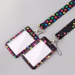 Colourful Star Neck Strap Lanyard For Keys ID Card Neck Strap Cell Phone Straps USB Badge Holder Keychains Hang Rope Lanyards