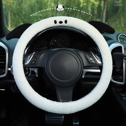 Steering Wheel Covers Car Cute Creative Cover Dog Ear Plush Feel Comfortable Winter Warm And Cold Proof Anti Slip Ddsak
