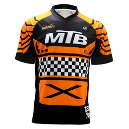 2024 Mens Short Sleeve Cycling Jersey MTB Downhill Shirt DH MX Uniform Mountain Bike Clothing Summer Motocross Wear T-shirt