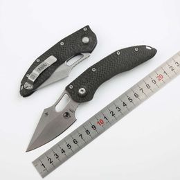 Micro technology carbon Fibre M390 high hardness outdoor wilderness survival sharp EDC pocket knife
