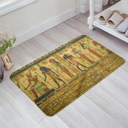 Carpets Egypt Tribal Style Text Retro Kitchen Floor Mat Living Room Decor Carpet Home Hallway Entrance Doormat Anti Slip Rug