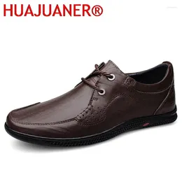 Casual Shoes Design Men Oxford Genuine Leather Dress High Quality Male Flats Business Footwears Italian