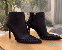Designer Designer Ankle Boot Black High Heels Boot Stivali stivali Piattaforma Stivali Fashion Skin Skin Inverno Wedding Par7154464