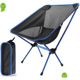 Other Garden Supplies New Detachable Portable Folding Moon Chair Outdoor Cam Chairs Beach Fishing Tralight Travel Hiking Picnic Seat D Dhz4E