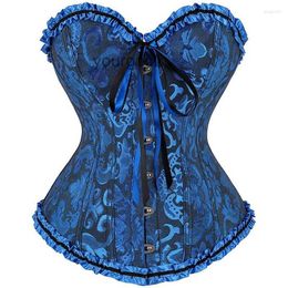 Shapers Womens Shapers Sexy Corsets Bustiers Bustiers Floral Tops para mulheres estampas de flores Vintage Corset Lingerie gótica de cetim sobre busto plus size