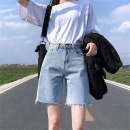 Women's Jeans 2024 Women's Summer Loose Denim Shorts Riding Knee-Length