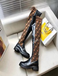 Designer Boots Letter Women Boot Over the Knee Boot Knit Socks Booties Luxury Fashion Sexy Cadle Shoes7543705