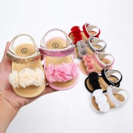 Summer Newborn Baby Sandals Casual Toddler Girls Princess Shoes Soft Sole Flat Infant Non-Slip First Walkers L2405