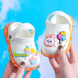 Summer Children Garden Clogs Shoes Boys&Girls Beach Sandal Kids Lightweight Breathable Cute Cartoon Slip On Mules Baby Slipper L2405