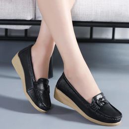 Casual Shoes Women Genuine Leather Loafers Sheos Ballet Flats Ladies Female Spring Moccasins Ballerina Sneakers