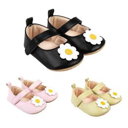 First Walkers Classic Flower First Step Walker Baby Girl Anti slip Soft Sole Shoes Princess Girl Spring Summer Baby Preschool Shoes d240525