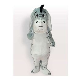 mascot Grey Mascot Costume Donkey Animal Christmas Halloween Fancy Dress Outfit Suit Mascot Costumes