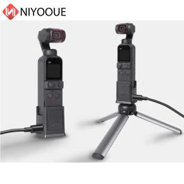 Dual Type-C Charging Ports Multifunctional Base 1/4in Screw Hole Adapter Accessories for DJI Pocket 2/Osmo Pocket