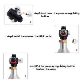 Air CO2 Pneumatic Regulator to 0.825"-14NGO Tank G1/2-14 Cylinder for Pressure Control Input 1500psi,Adjustable 0-200/0-800psi