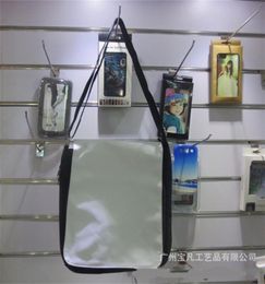 Square Handbags Shoulder Belt Bag Sublimation Blank Diy Canvas Black White Bags Printing Back Straps Smooth Convenient Container 15738770