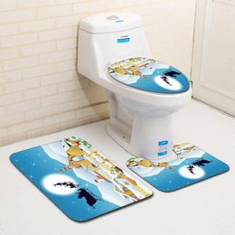 Bath Mats Christmas Theme Bathroom Products Rugs Baths Toilet Mat Set Wc Rug Mattress Carpets