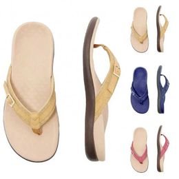 Slippers Summer anti slip beach sandals relieve foot pain rubber sole for outdoor leisure flipL2405