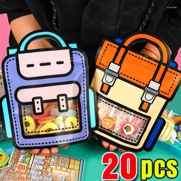 Gift Wrap 20/1PCS Type Gifts Packaging Bags Cartoon School Bag Shape Candy Snack Self-lock For Kids Birthday Party Decors