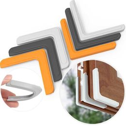 Corner Edge Cushions 4 pieces of baby silicone safety window anti-collision head corner protectors edge angle Aluminium steel childrens covers d240525