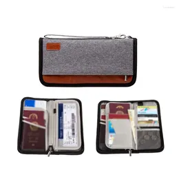 Storage Bags Multi Function Long ID Bag Travel RFID Passport Wallet Portable Waterproof Anti-theft Smart Phone Manager